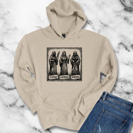 The 3 Fates Clotho Lachesis Atropos Hoodie Sweatshirt