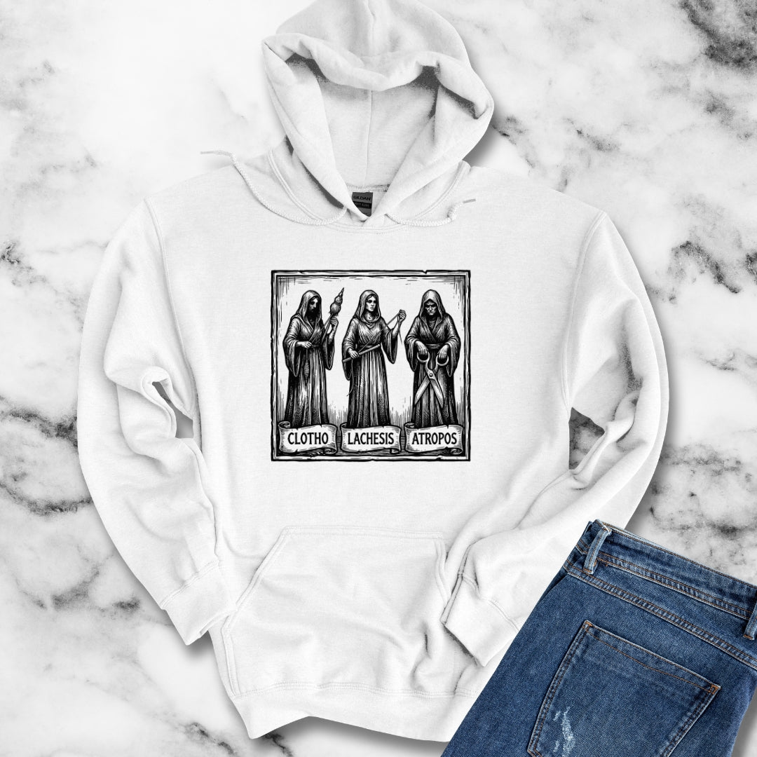 The 3 Fates Clotho Lachesis Atropos Hoodie Sweatshirt