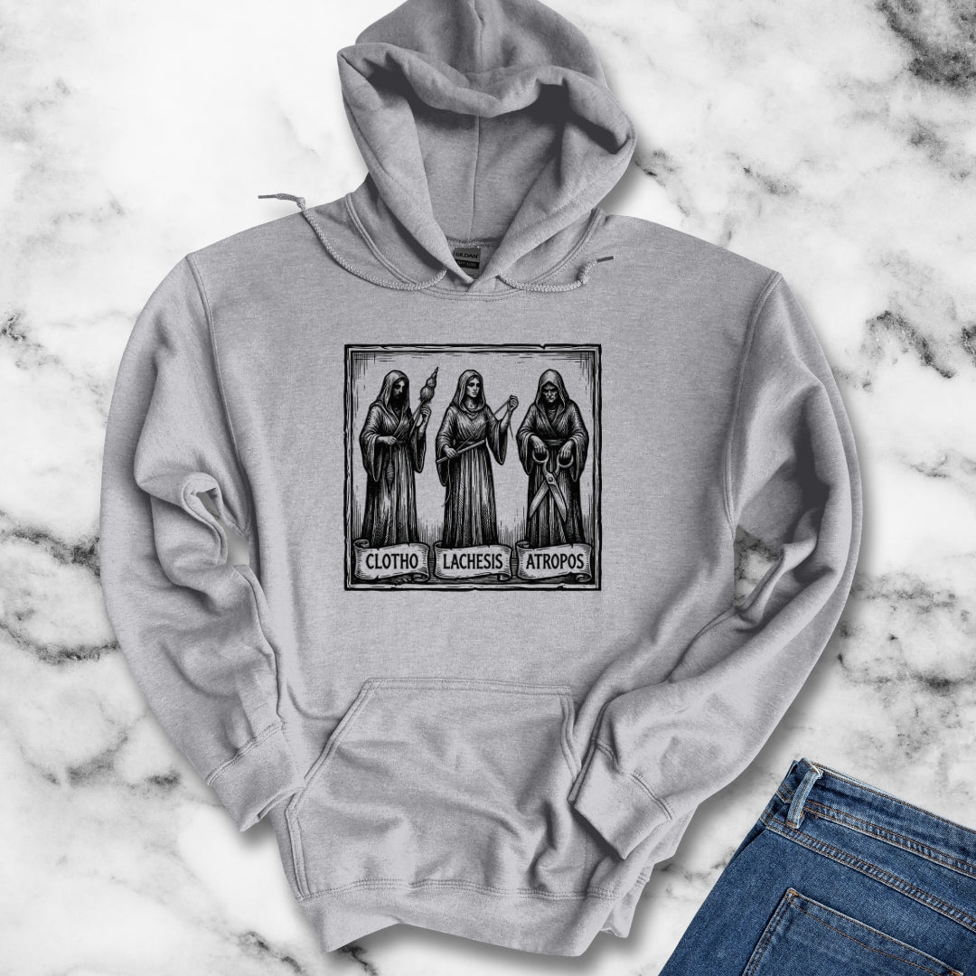 The 3 Fates Clotho Lachesis Atropos Hoodie Sweatshirt