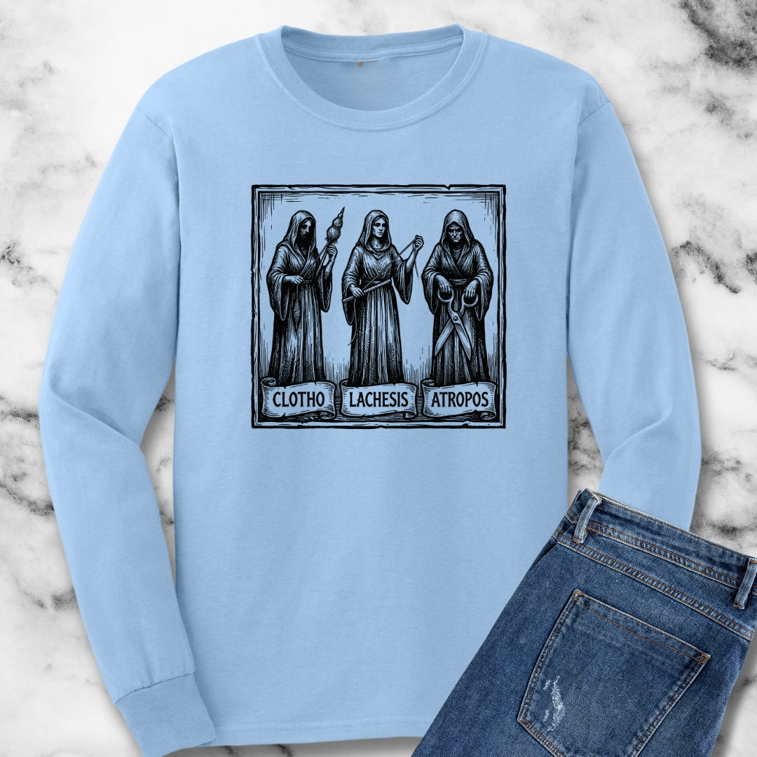 The 3 Fates Clotho Lachesis Atropos Long Sleeve Tee
