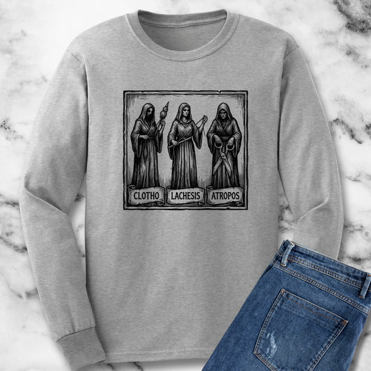 The 3 Fates Clotho Lachesis Atropos Long Sleeve Tee