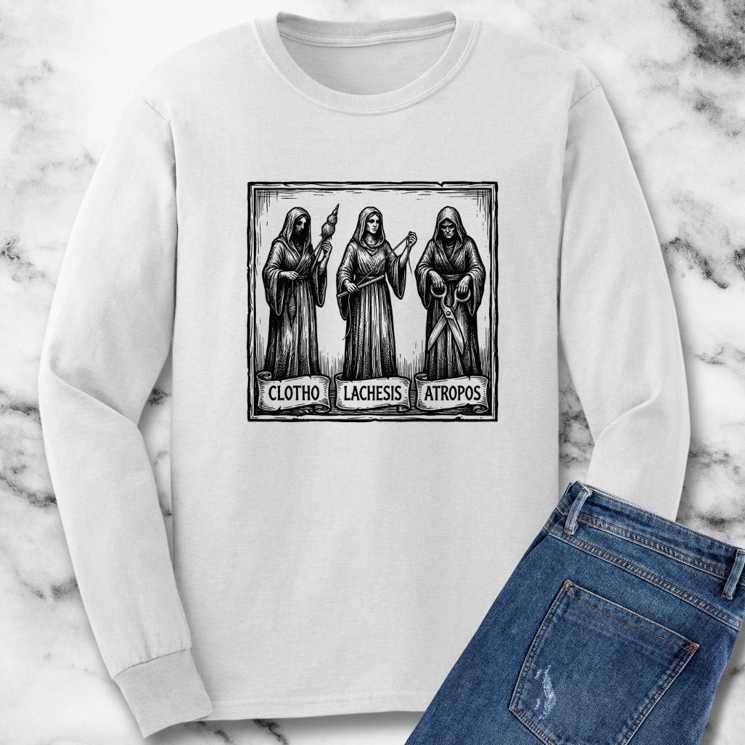 The 3 Fates Clotho Lachesis Atropos Long Sleeve Tee