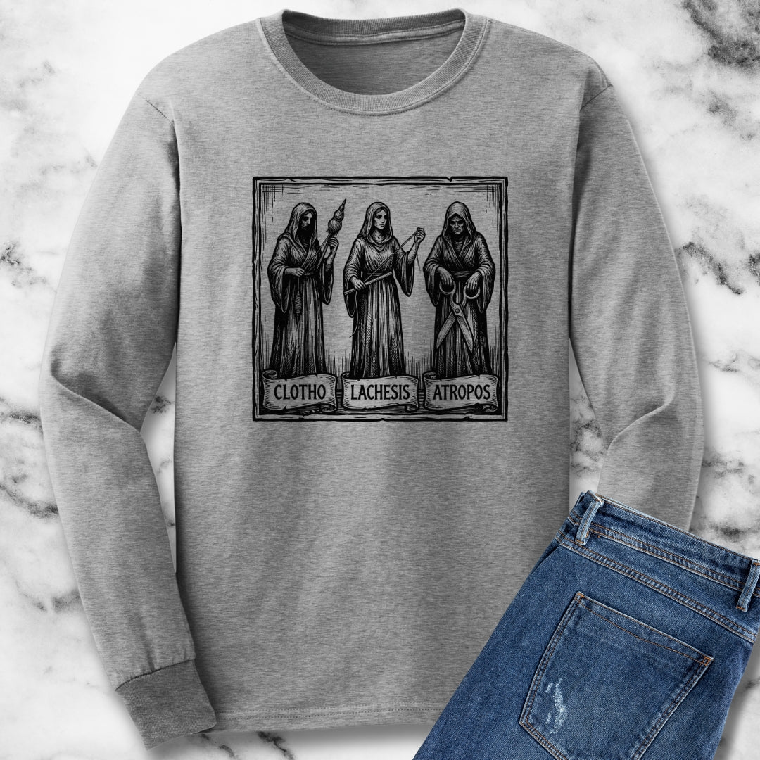 The 3 Fates Clotho Lachesis Atropos Long Sleeve Tee