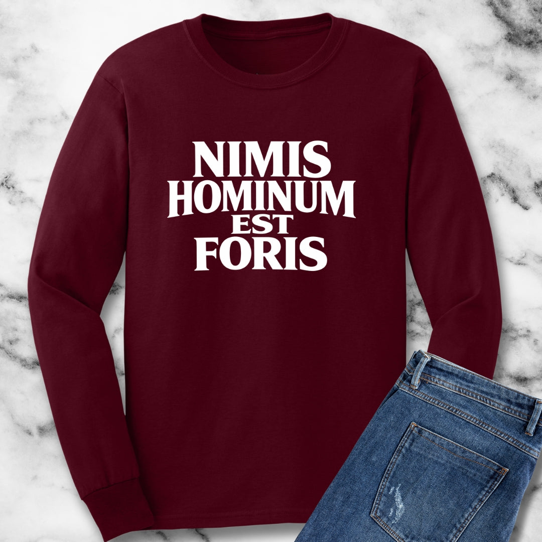 It's Too Peopley Outside in Latin Long Sleeve Tee