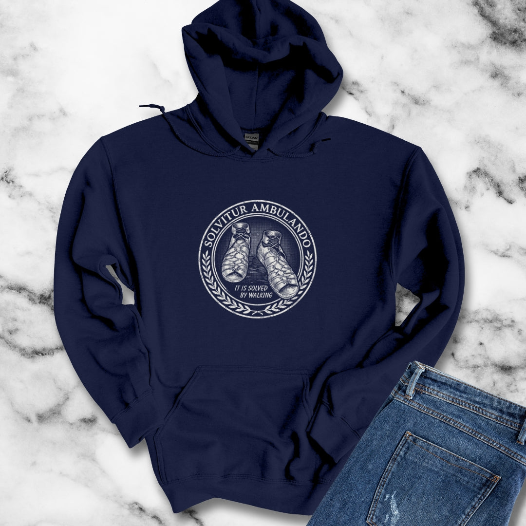 Solvitur Ambulando Saint Augustine Quote Solved by Walking Hoodie Sweatshirt