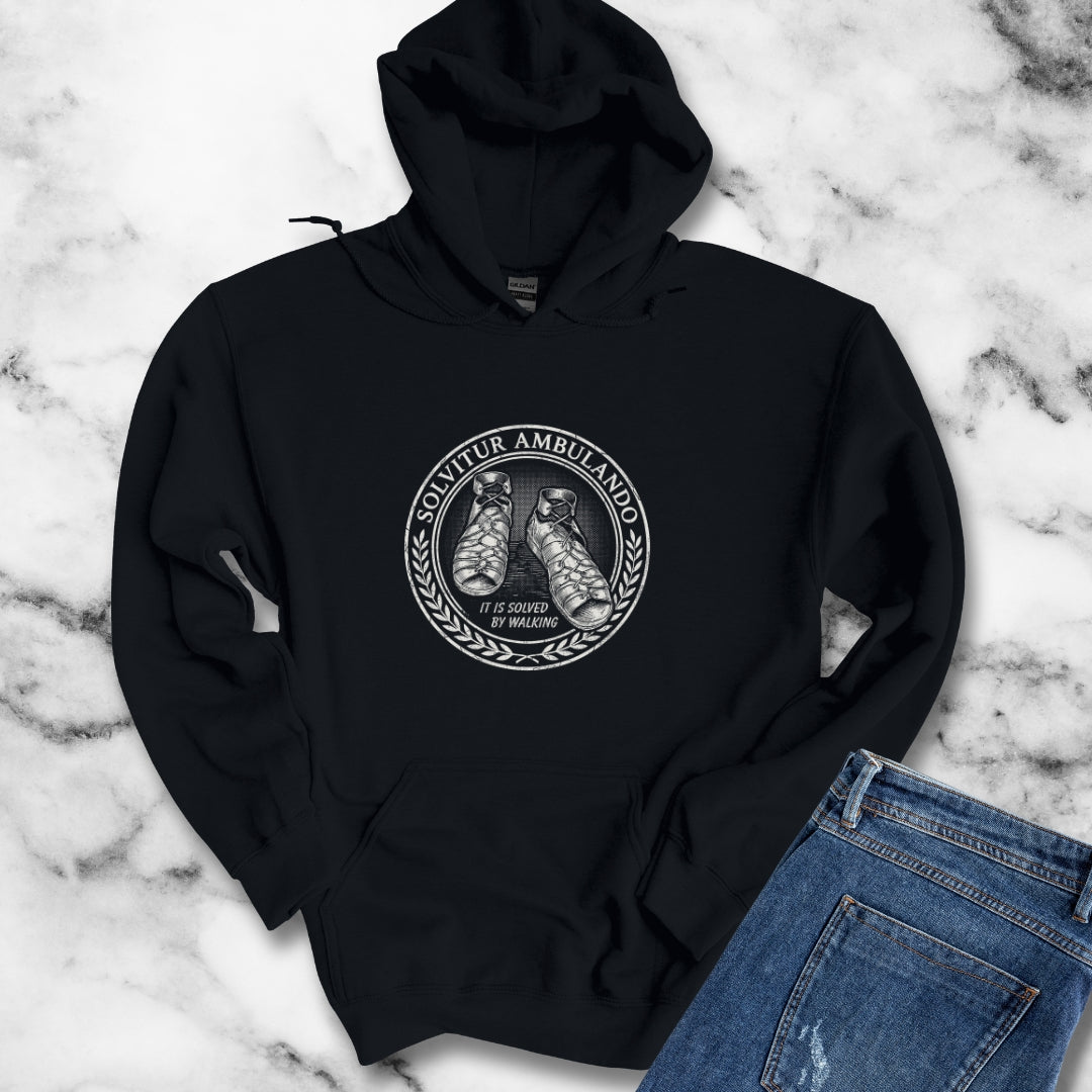 Solvitur Ambulando Saint Augustine Quote Solved by Walking Hoodie Sweatshirt