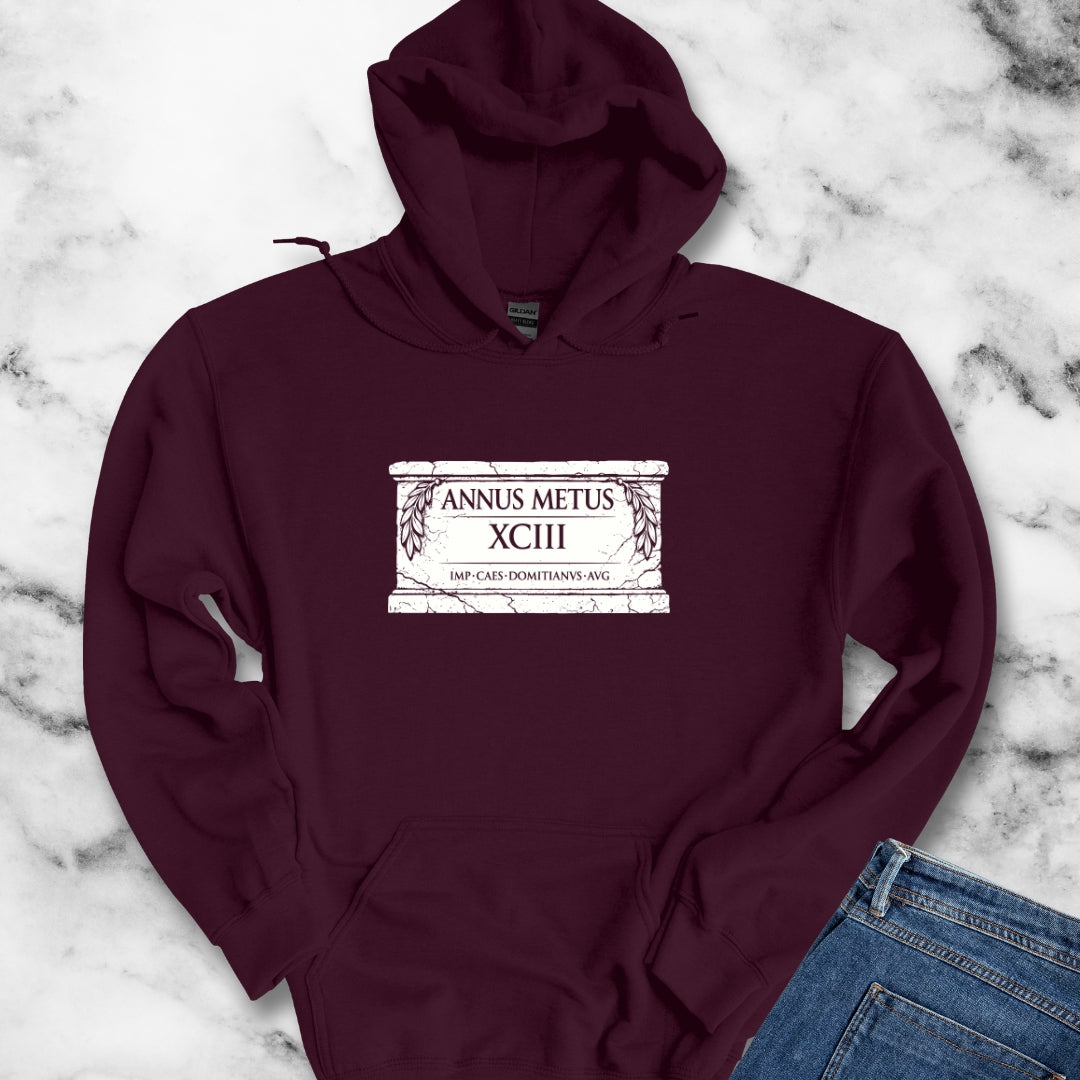 Emperor Domitian Year of Fear in Latin Hoodie Sweatshirt