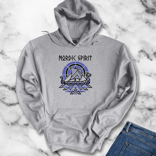 Nordic Spirit Viking Longbow Modernist Hoodie Sweatshirt