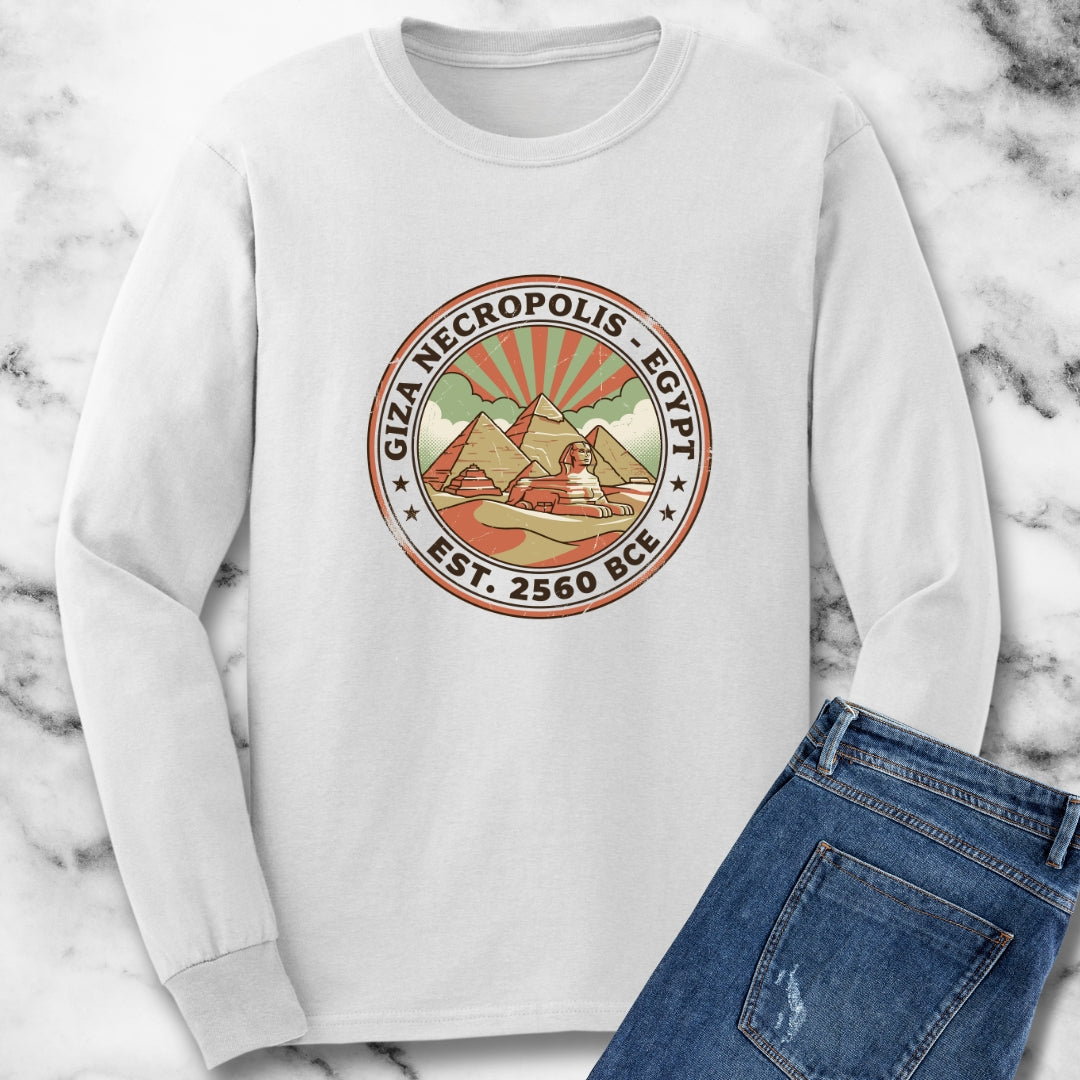 Giza Pyramids Necropolis Long Sleeve Tee