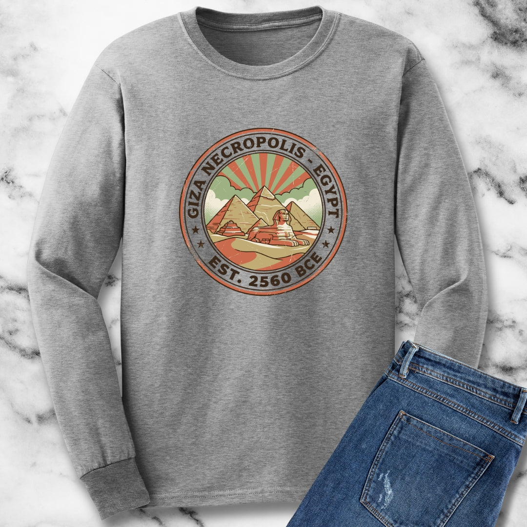 Giza Pyramids Necropolis Long Sleeve Tee