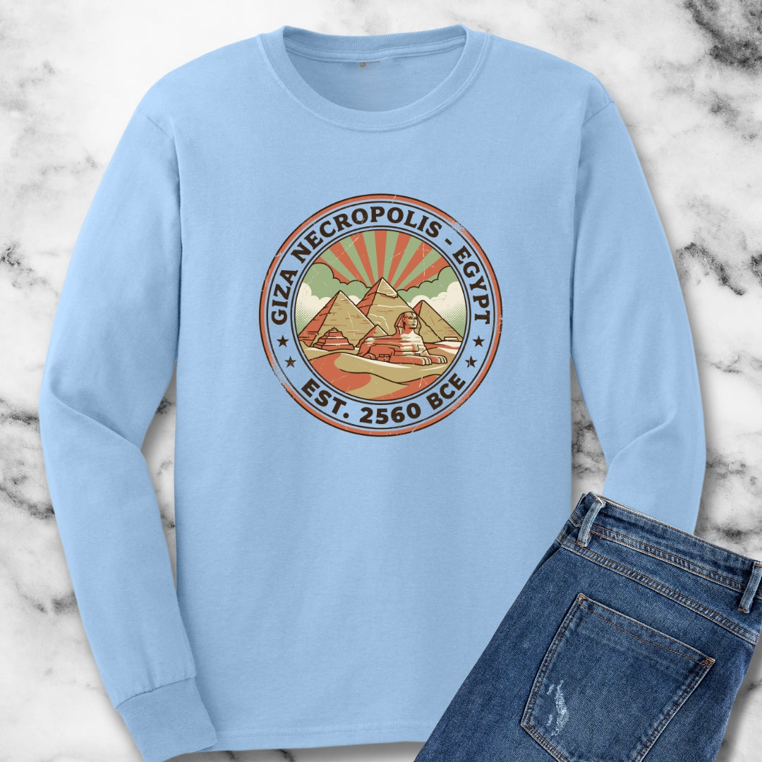 Giza Pyramids Necropolis Long Sleeve Tee