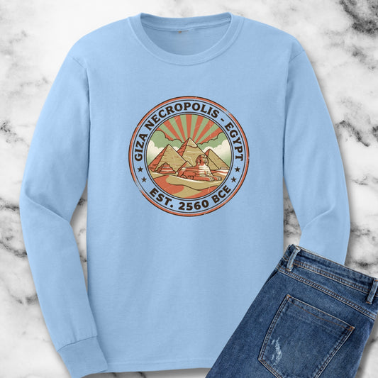 Giza Pyramids Necropolis Long Sleeve Tee