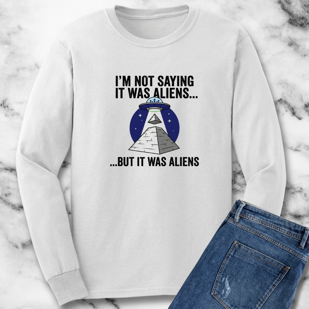 Aliens Built the Pyramids Long Sleeve Tee
