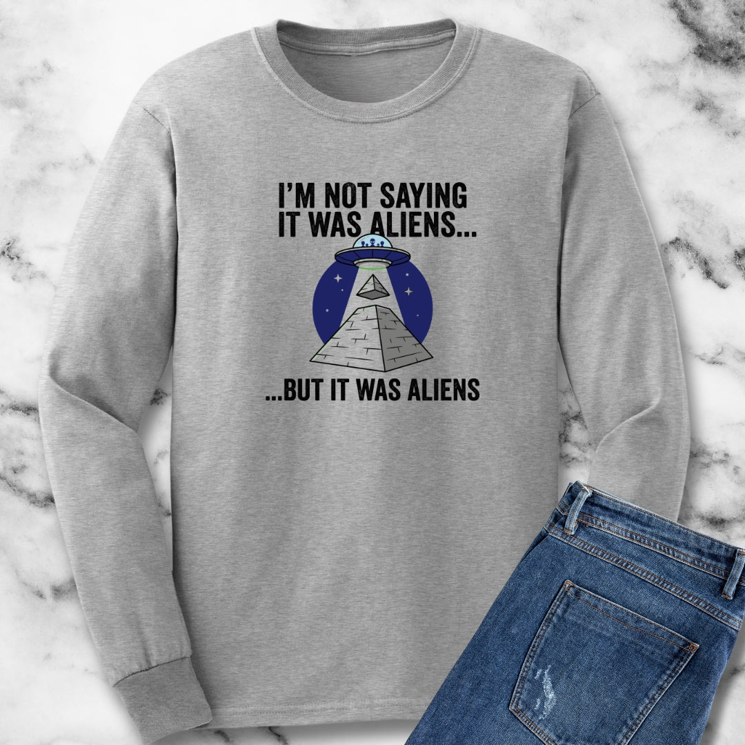 Aliens Built the Pyramids Long Sleeve Tee