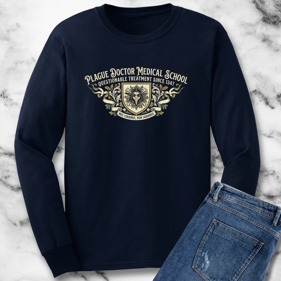 Plague Doctor Medical School Long Sleeve Tee