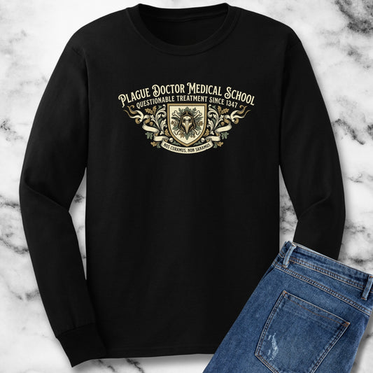 Plague Doctor Medical School Long Sleeve Tee