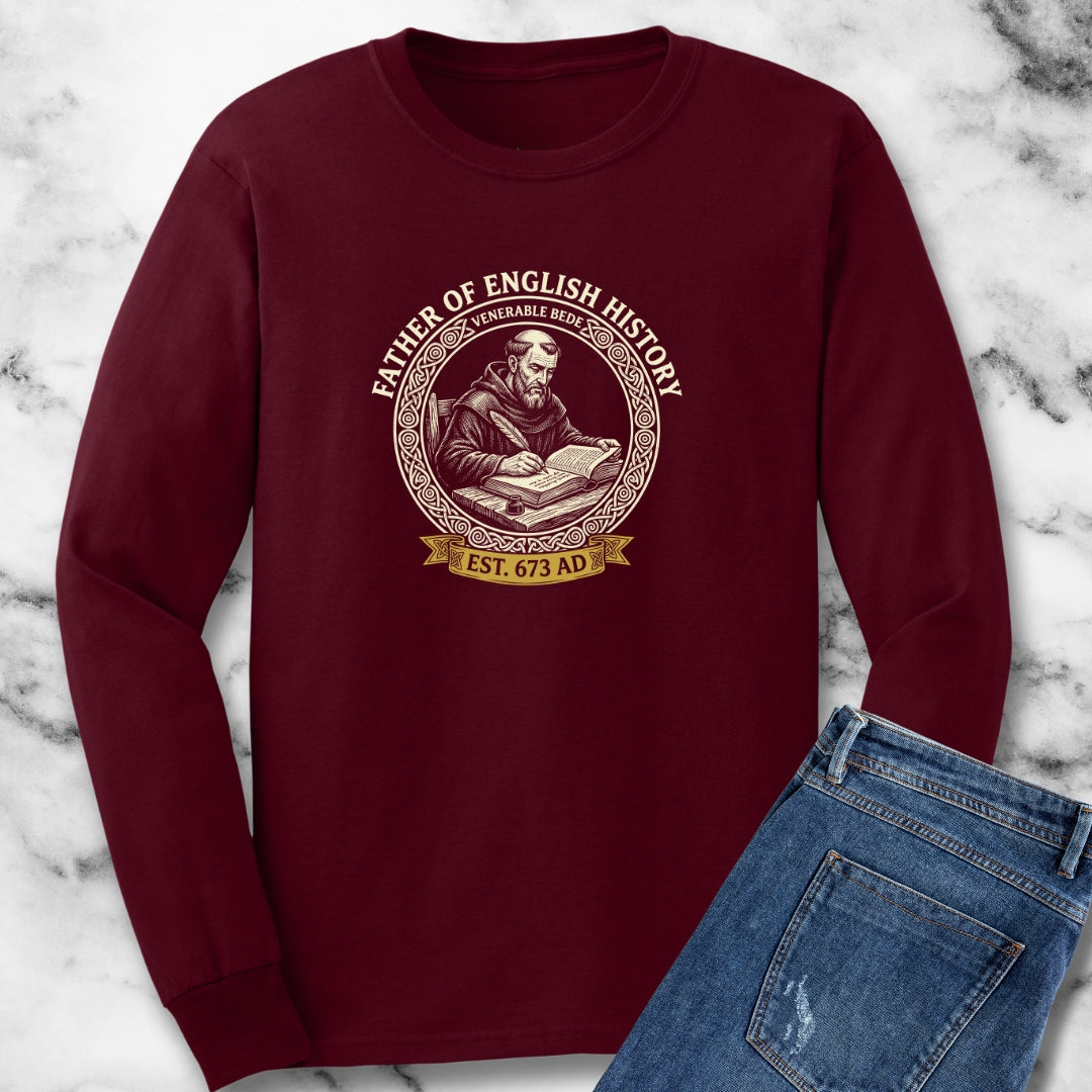 Venerable Bede Father of English History Long Sleeve Tee