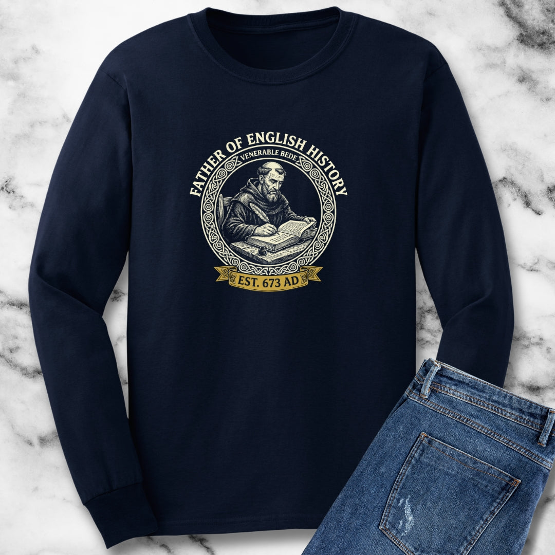 Venerable Bede Father of English History Long Sleeve Tee