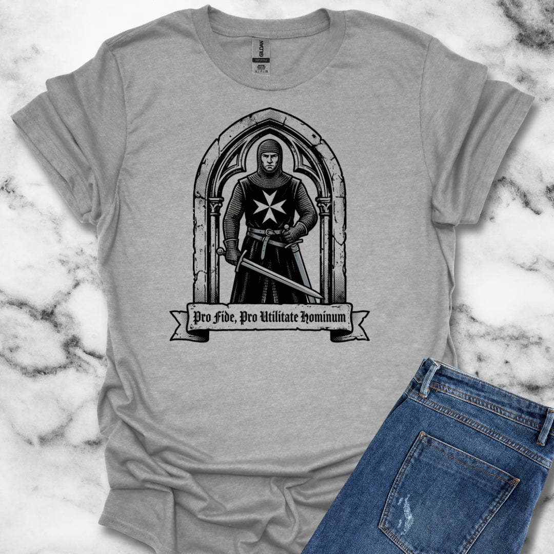 Knight Hospitaller For Faith For Benefit of Man Unisex Lightweight T-Shirt