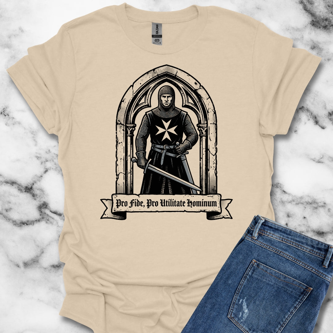 Knight Hospitaller For Faith For Benefit of Man Unisex Lightweight T-Shirt