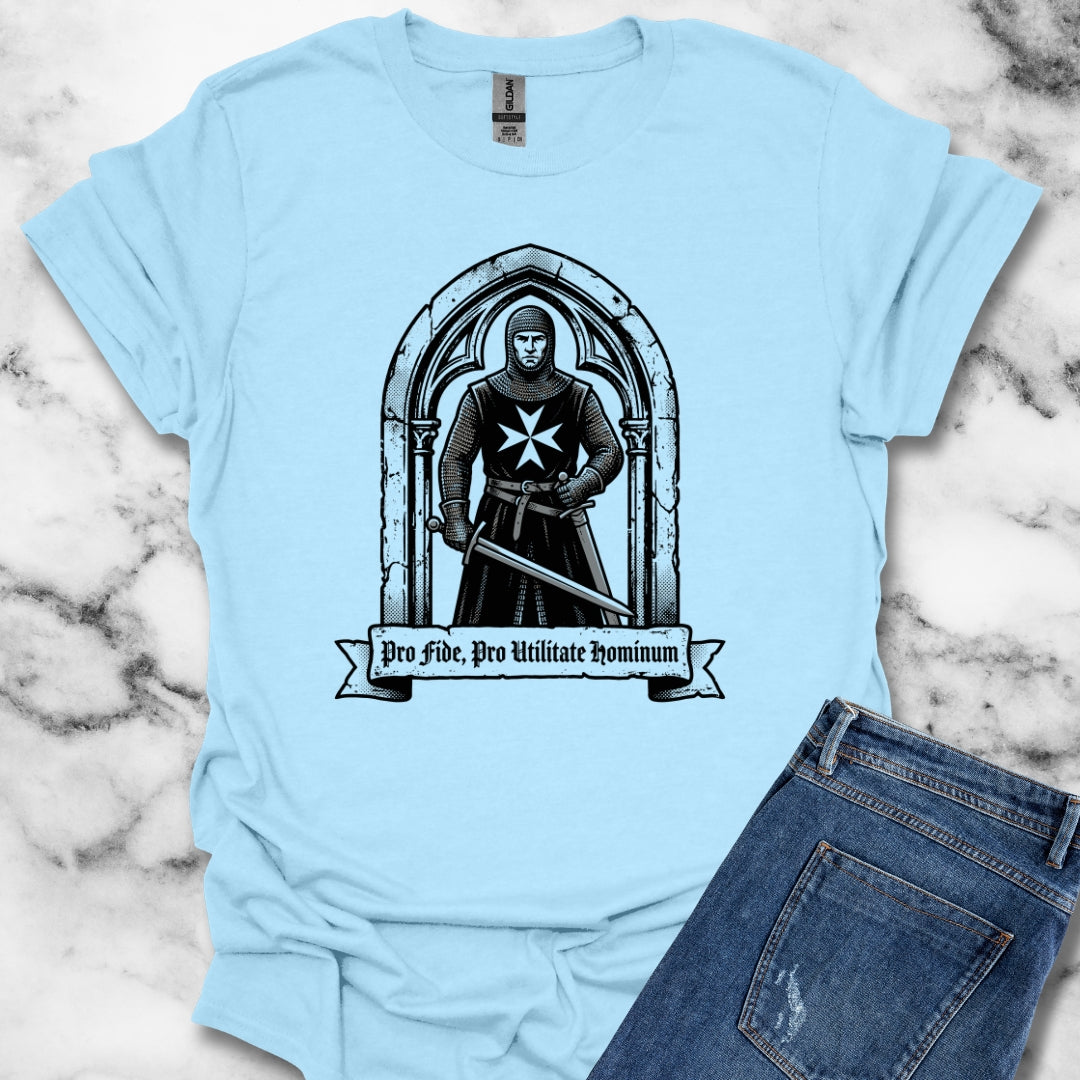 Knight Hospitaller For Faith For Benefit of Man Unisex Lightweight T-Shirt