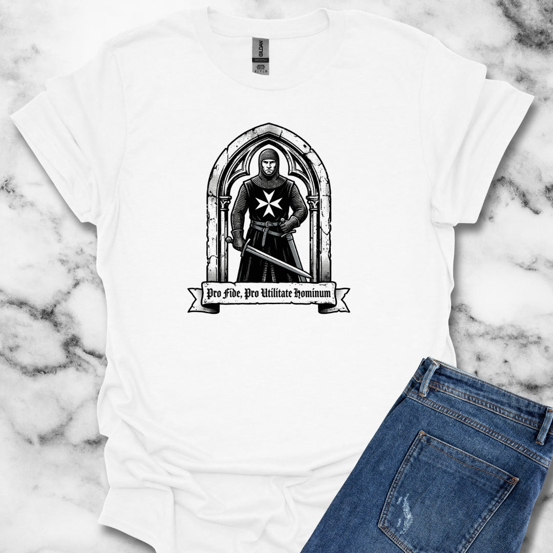 Knight Hospitaller For Faith For Benefit of Man Unisex Lightweight T-Shirt