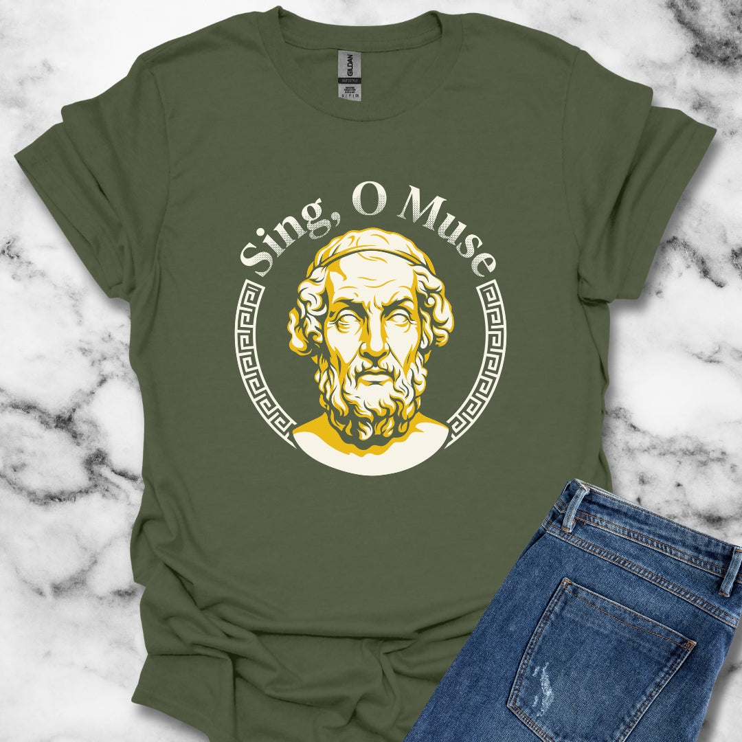 Sing O'Muse Homer Iliad T-Shirt
