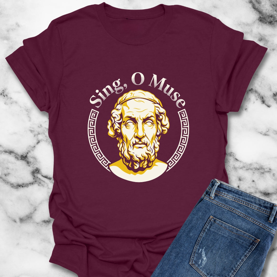 Sing O'Muse Homer Iliad T-Shirt