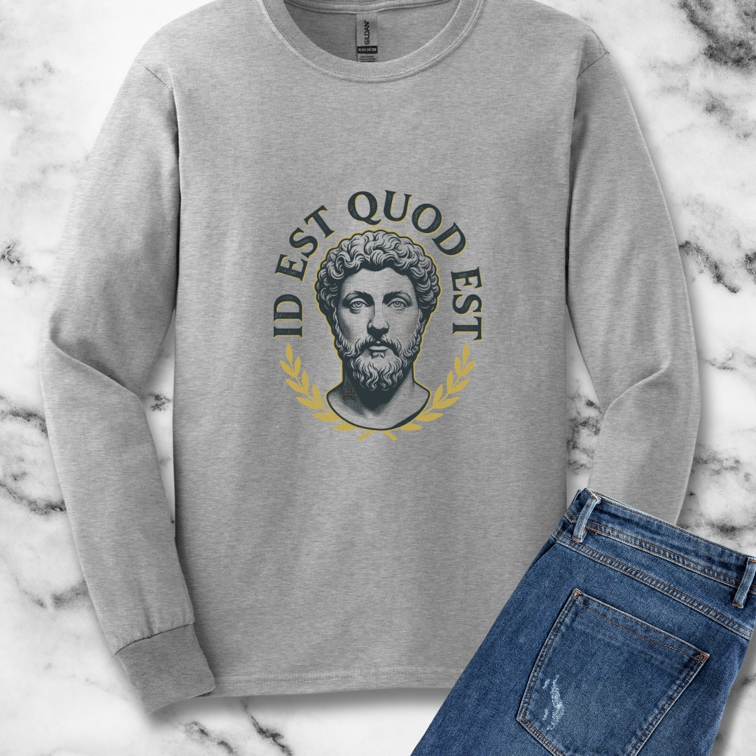 Aurelius It Is What It Is Latin Quote Long Sleeve Tee