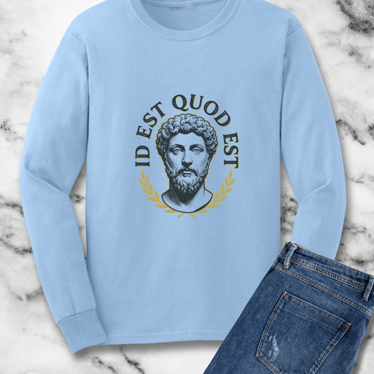 Aurelius It Is What It Is Latin Quote Long Sleeve Tee