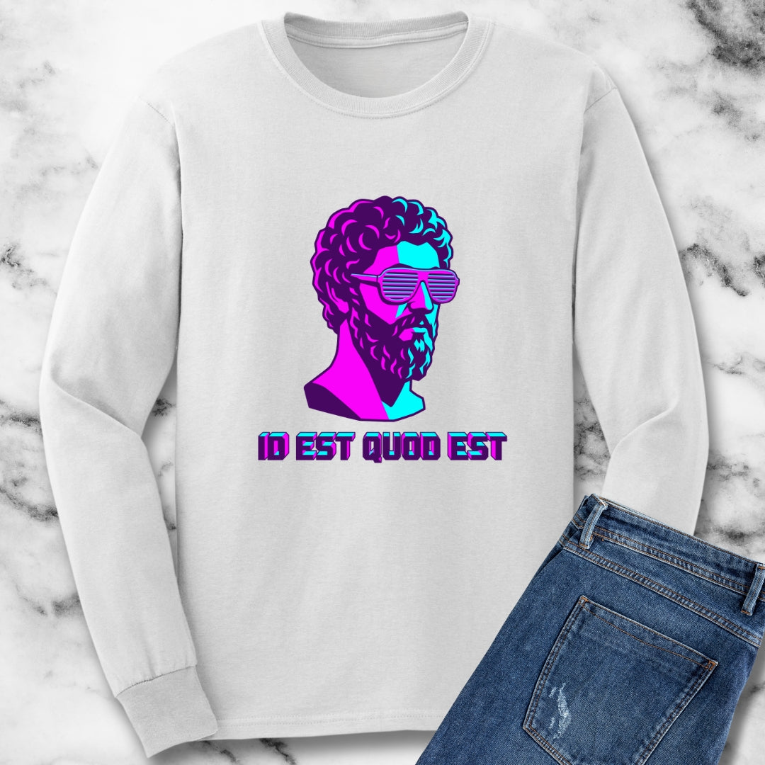 Vaporwave Aurelius It Is What It Is Latin Quote Long Sleeve Tee