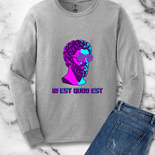 Vaporwave Aurelius It Is What It Is Latin Quote Long Sleeve Tee