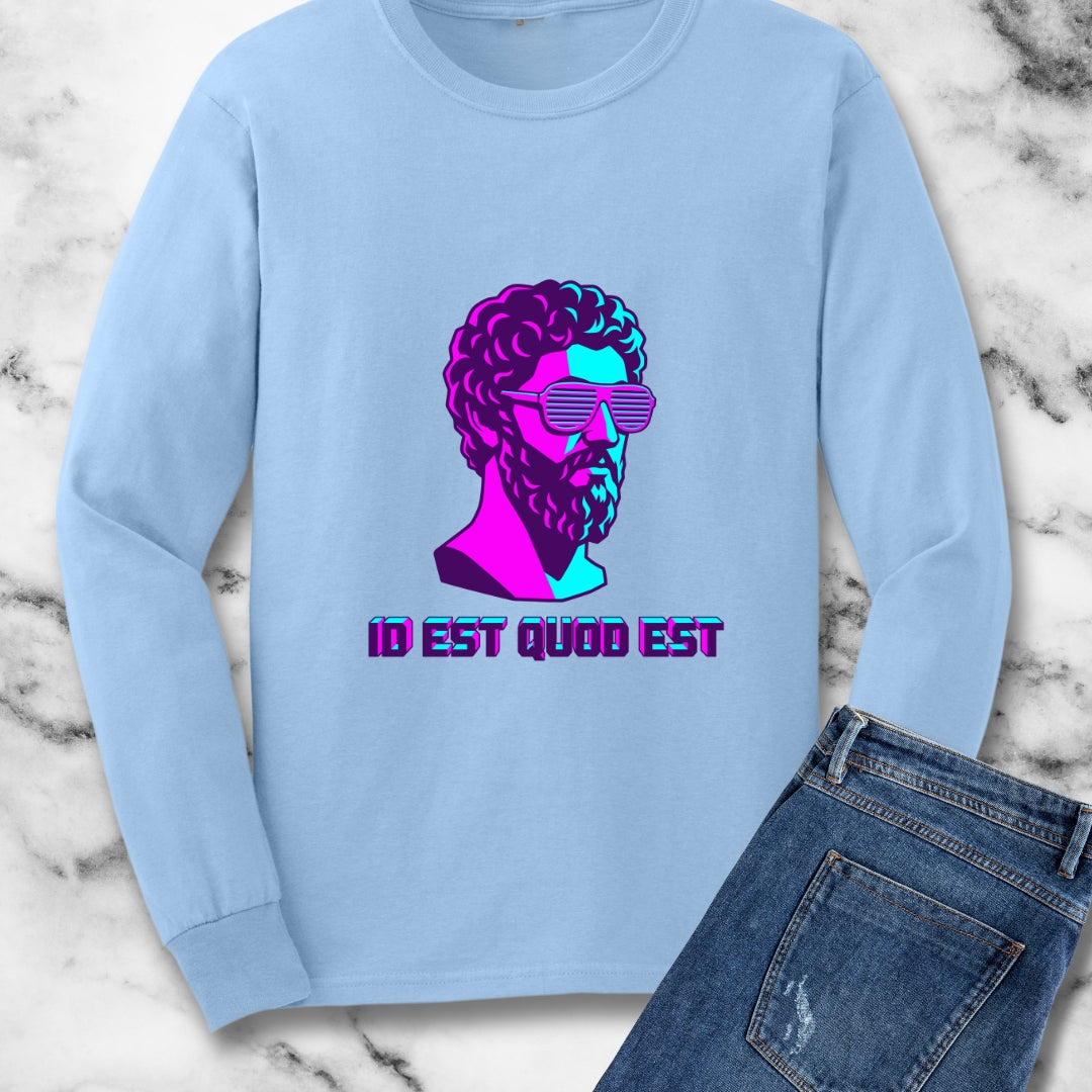 Vaporwave Aurelius It Is What It Is Latin Quote Long Sleeve Tee