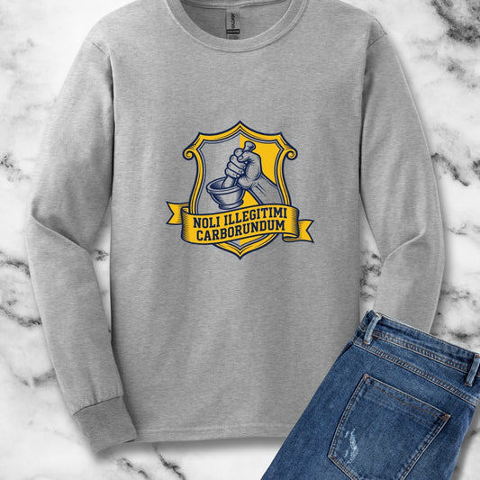 Don't Let the Bastards Grind You Down Latin Quote Long Sleeve Tee