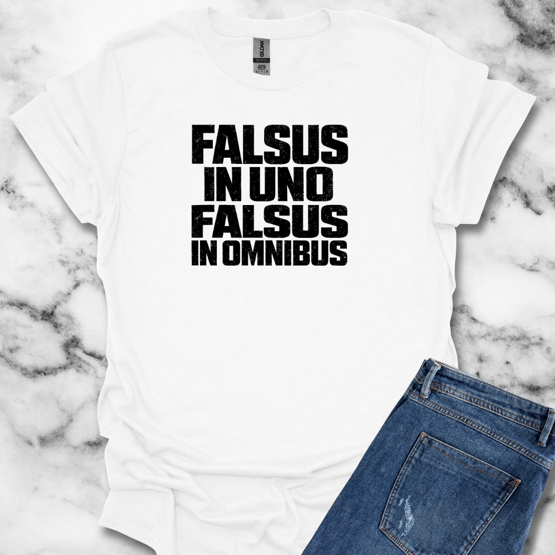 False in One Thing, False in Everything Latin Quote Unisex Lightweight T-Shirt