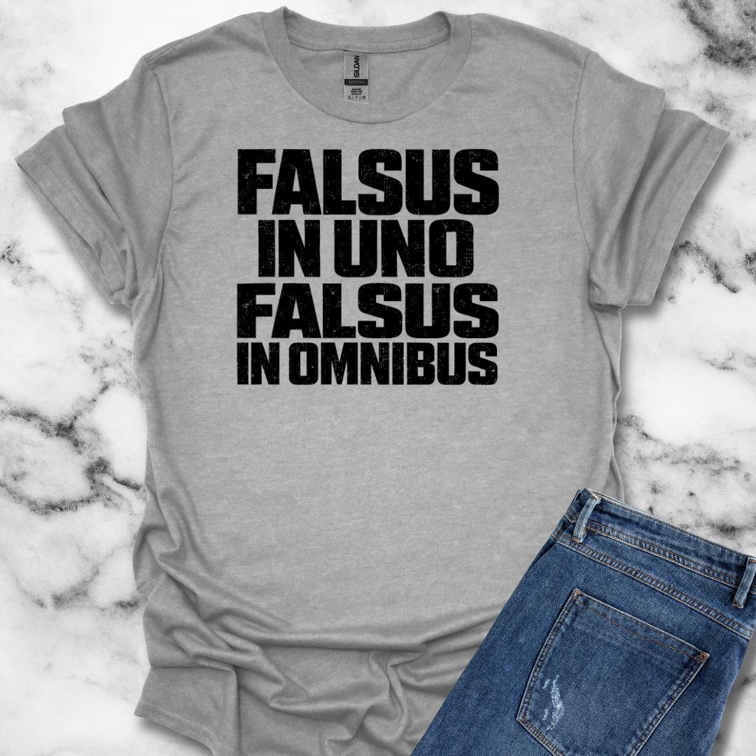 False in One Thing, False in Everything Latin Quote Unisex Lightweight T-Shirt