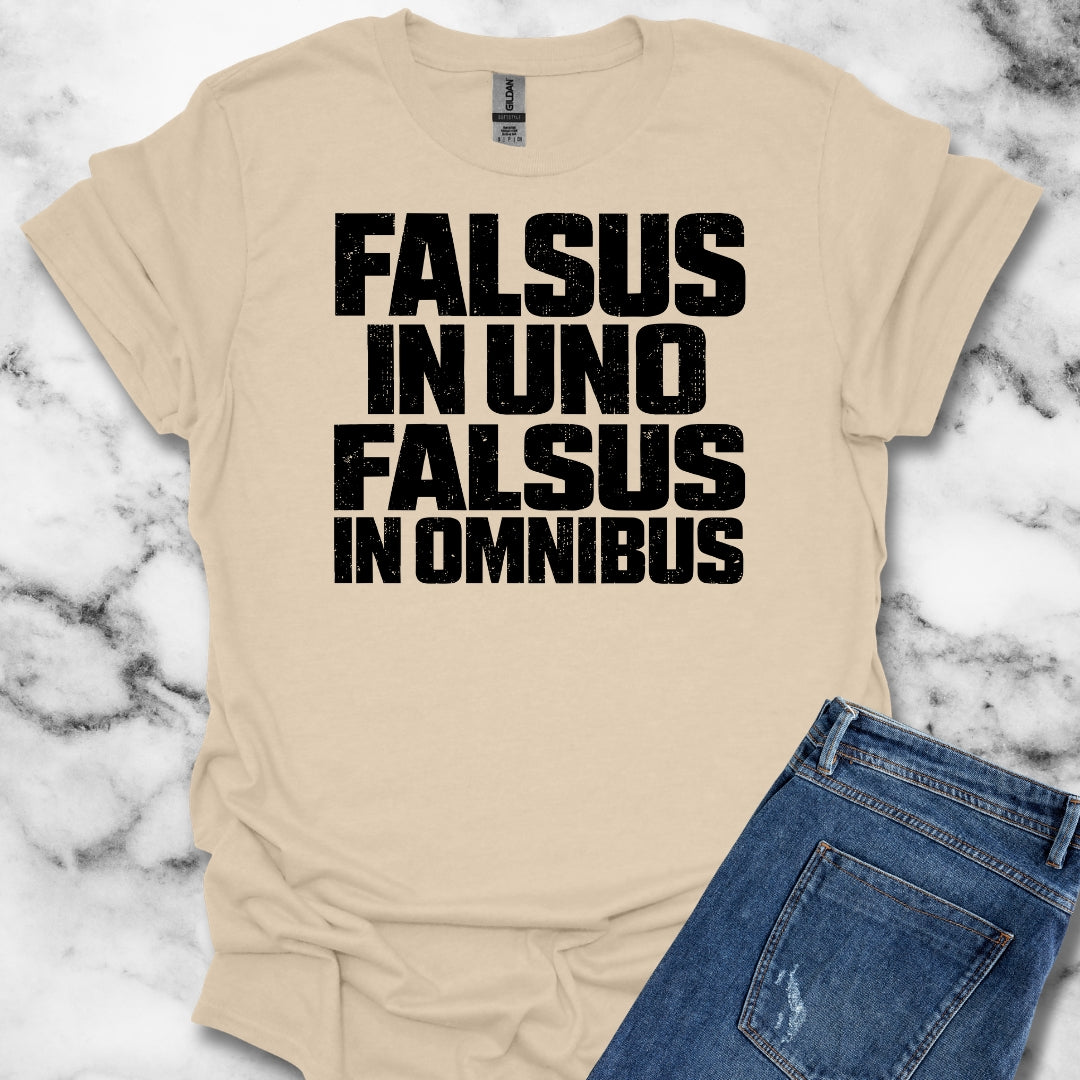 False in One Thing, False in Everything Latin Quote Unisex Lightweight T-Shirt