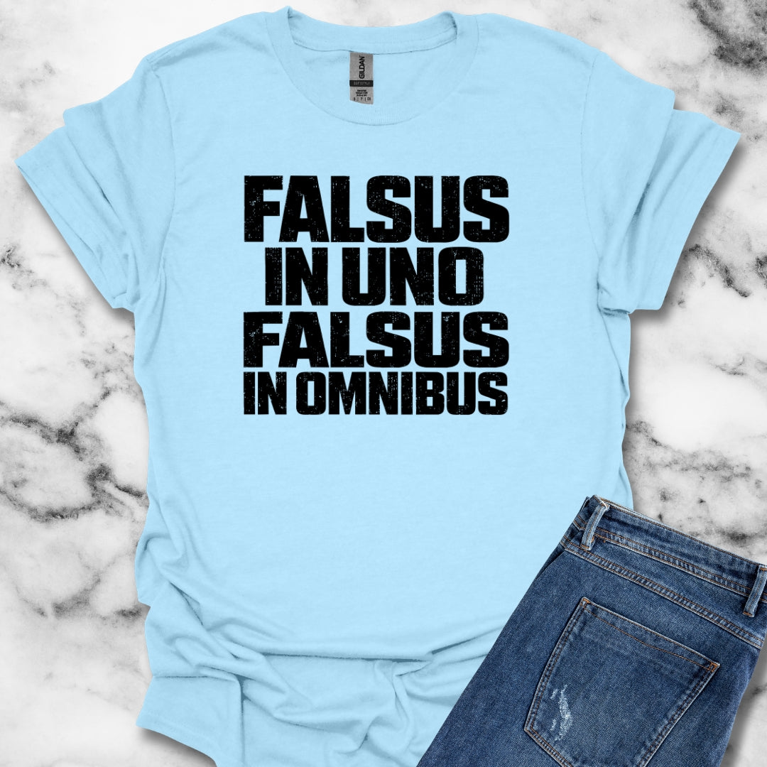 False in One Thing, False in Everything Latin Quote Unisex Lightweight T-Shirt