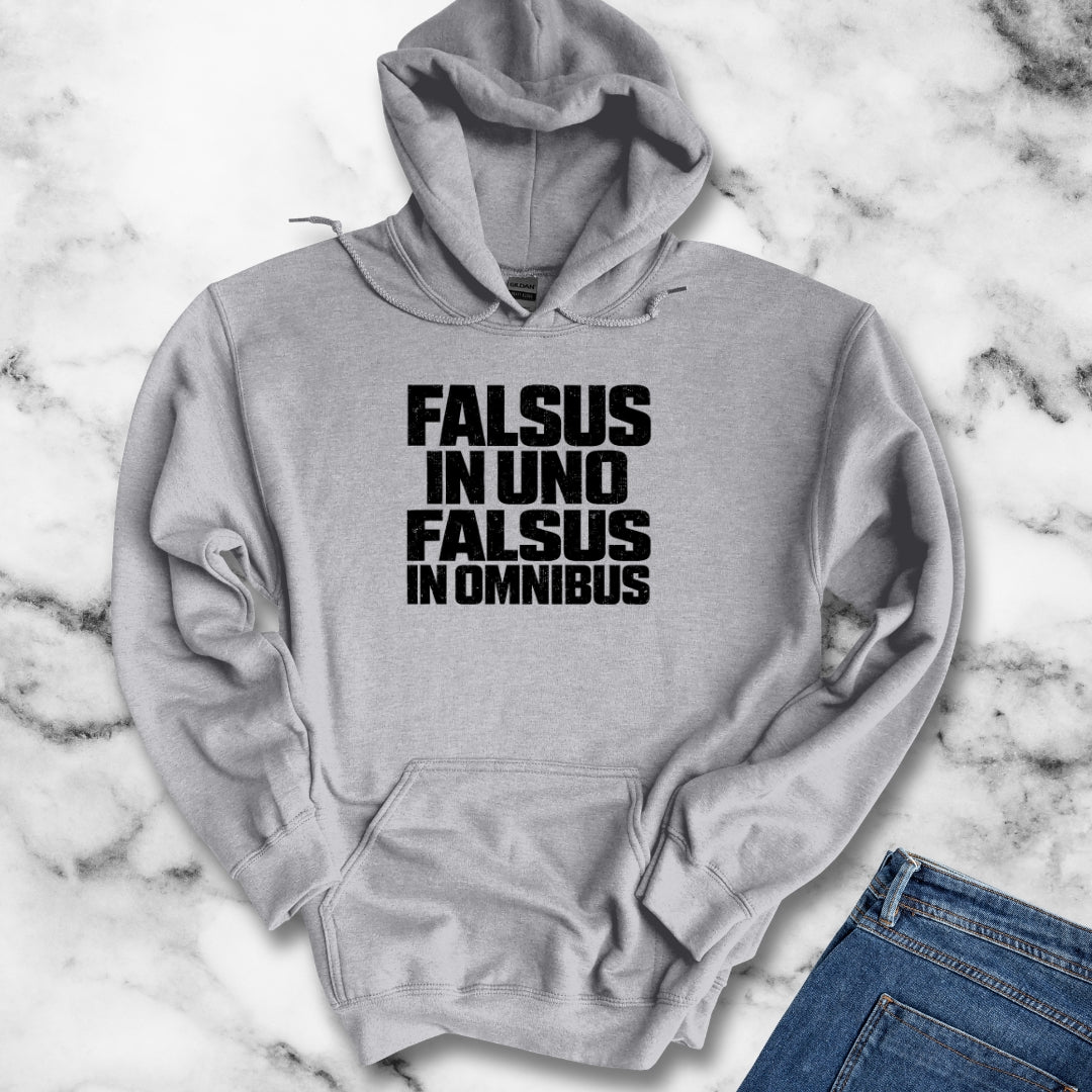 False in One Thing, False in Everything Latin Quote Hoodie Sweatshirt