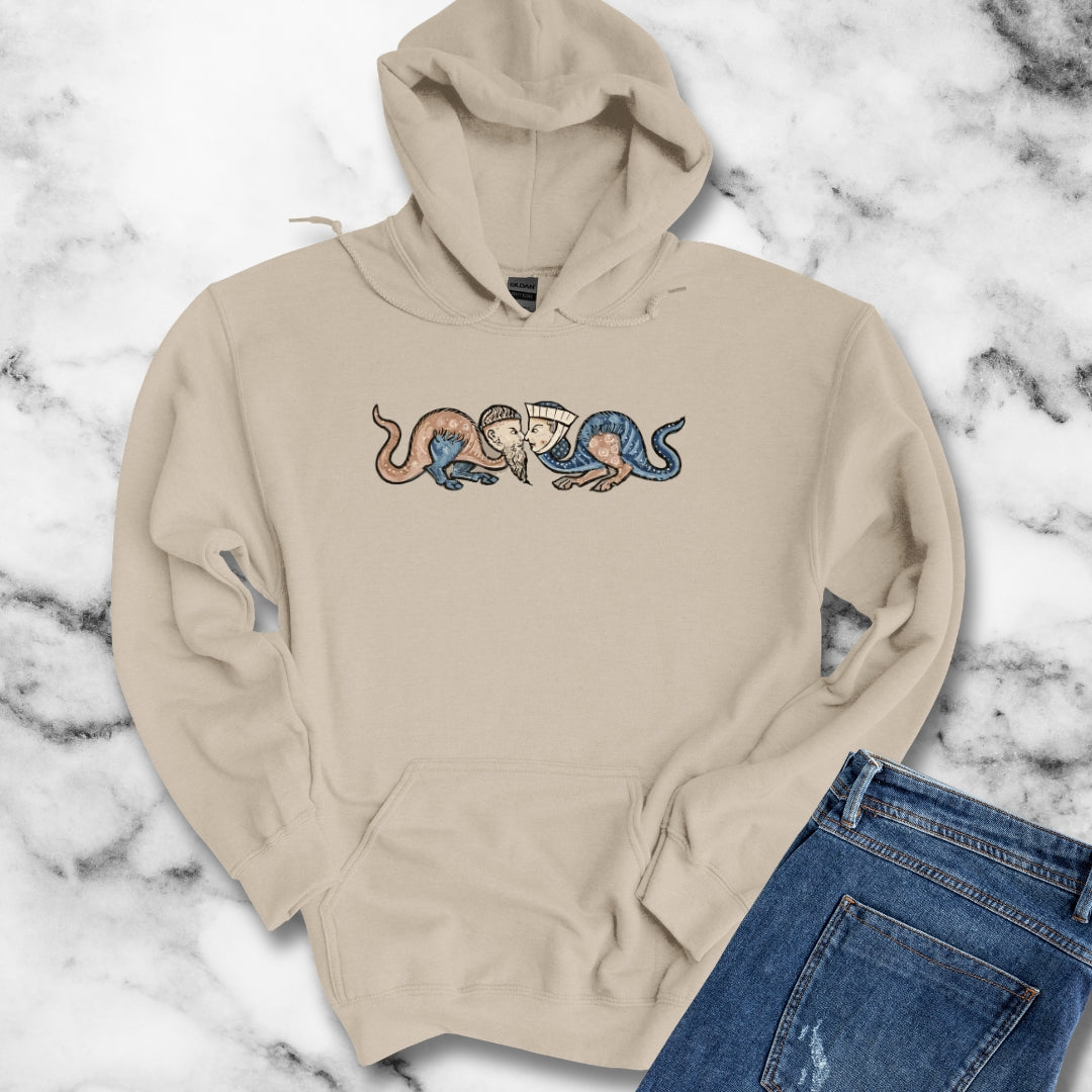 Monk vs Noble Woman Strange Creatures Medieval Marginalia Hoodie Sweatshirt
