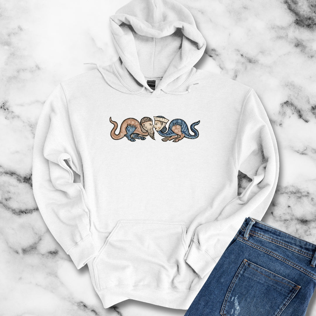 Monk vs Noble Woman Strange Creatures Medieval Marginalia Hoodie Sweatshirt