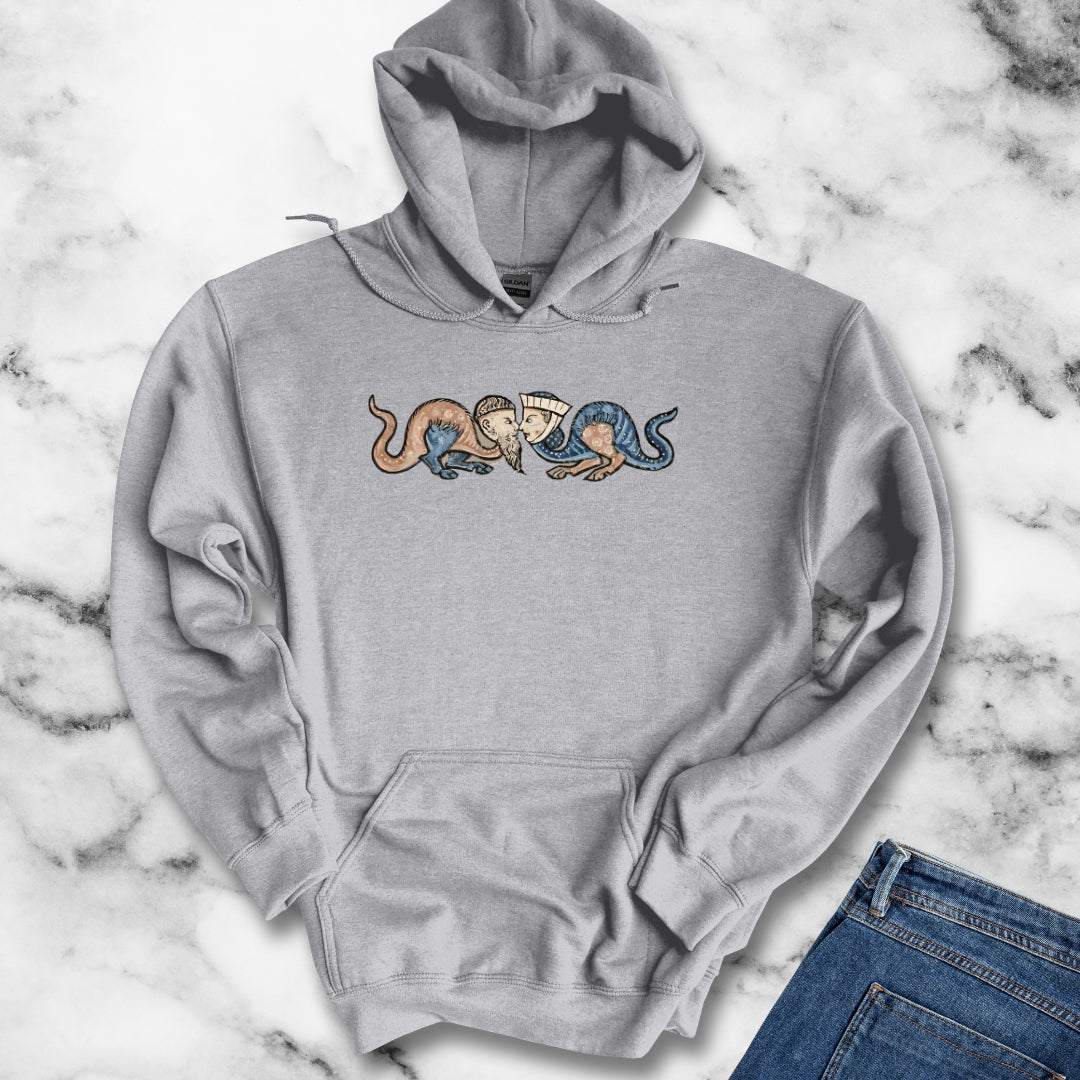 Monk vs Noble Woman Strange Creatures Medieval Marginalia Hoodie Sweatshirt