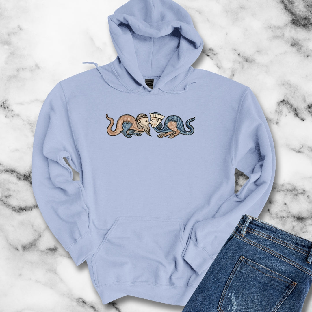 Monk vs Noble Woman Strange Creatures Medieval Marginalia Hoodie Sweatshirt