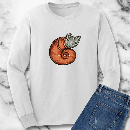 Snail Rat Hybrid Medieval Marginalia Long Sleeve Tee