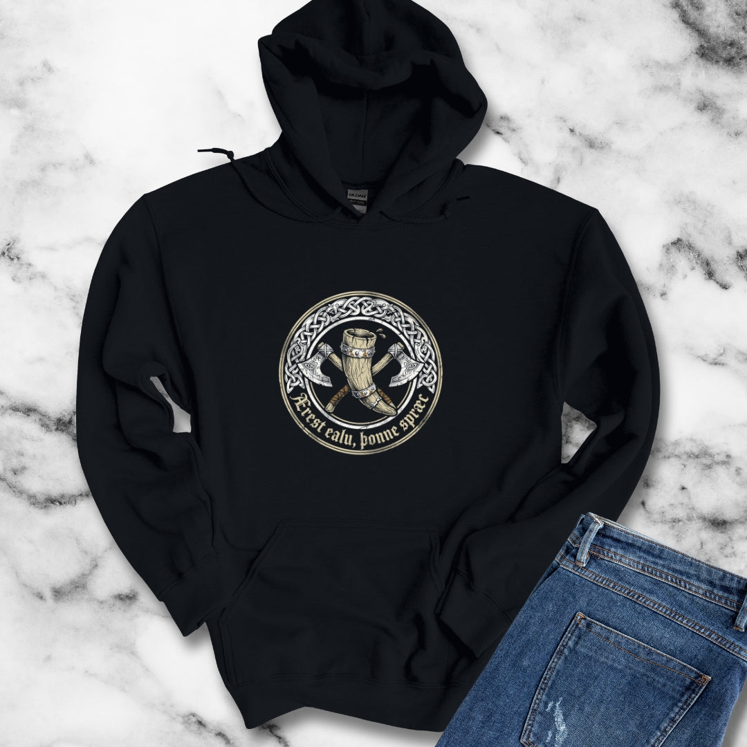 First Ale Then Speak Old English Hoodie Sweatshirt