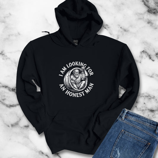 Diogenes of Sinope Looking for Honest Man Quote Hoodie Sweatshirt