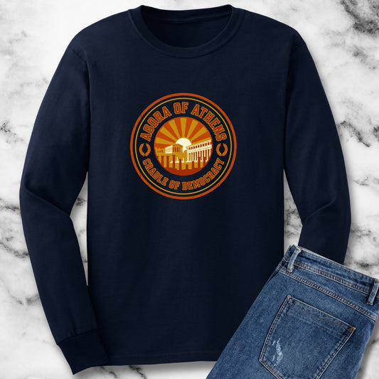 Athens Agora Cradle of Democracy Long Sleeve Tee