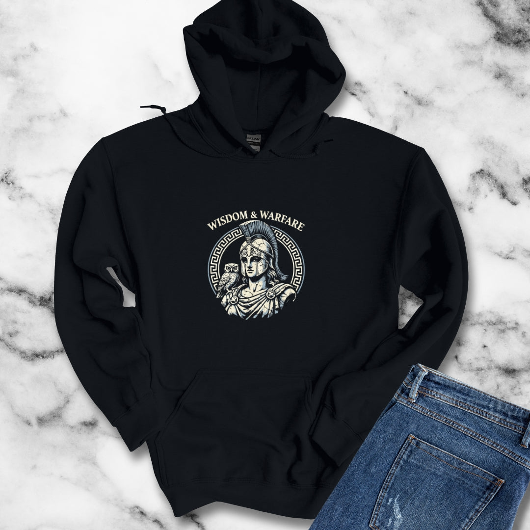 Athena Wisdom Warfare Owl Hoodie Sweatshirt