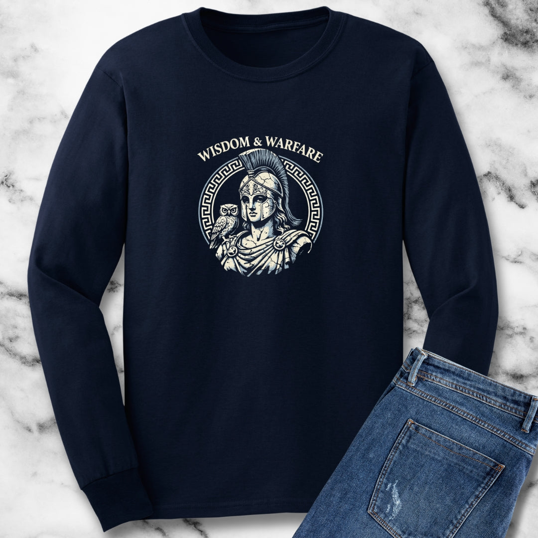 Athena Wisdom Warfare Owl Long Sleeve Tee