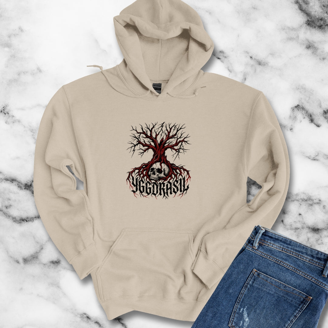 Yggdrasil Tree with Skull Hoodie Sweatshirt